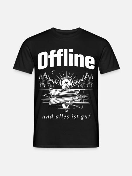 Angeln Natur - Männer T-Shirt - Schwarz