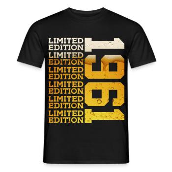BIÈRE ÉDITION LIMITÉE 1961 65E ANNIVERSAIRE - T-shirt homme - noir - Devant - AI Model Male 178 light (178cm)