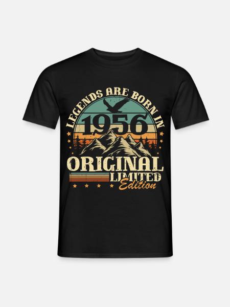 Legends Regalo per il 70° compleanno vintage 1956 - T-shirt uomo - nero