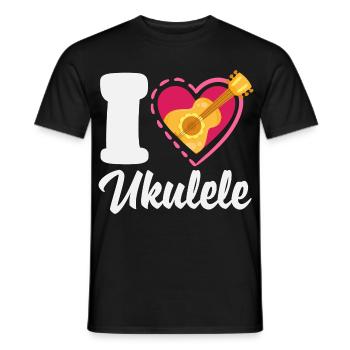Lustiges Ukulele Designs Und Sprüche - Männer T-Shirt - Schwarz - Vorne - AI Model Male 178 light (178cm)