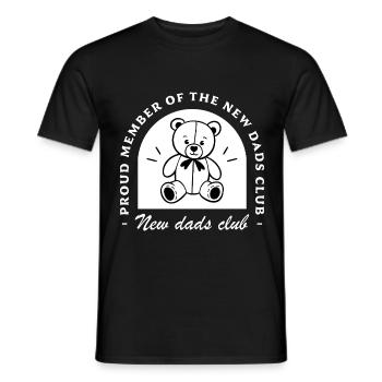 Première fête des pères du New Dads, Club des nouveaux papas - T-shirt homme - noir - Devant - AI Model Male 178 light (178cm)