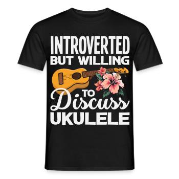 Funny Ukulele Designs and Sayings - Men's T-Shirt - black - Front - AI Model Male 178 light (178cm)