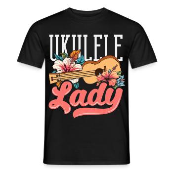 Lustiges Ukulele Designs Und Sprüche - Männer T-Shirt - Schwarz - Vorne - AI Model Male 178 light (178cm)