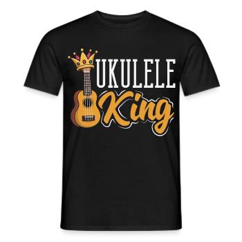 Funny Ukulele Designs and Sayings - Men's T-Shirt - black - Front - AI Model Male 178 light (178cm)