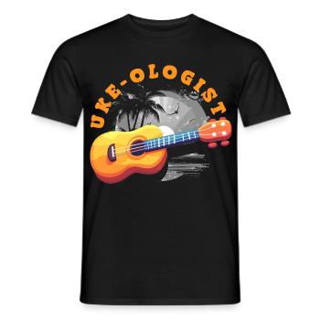 Lustiges Ukulele Designs Und Sprüche - Männer T-Shirt - Schwarz - Vorne - AI Model Male 178 light (178cm)