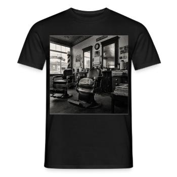 Crime rétro rétro de chat de salon de barbier - T-shirt homme - noir - Devant - AI Model Male 178 light (178cm)