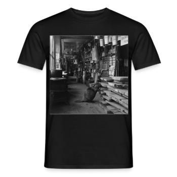 Beaver in the Wood Shop Vintage Retro Animal Crime - Men's T-Shirt - black - Front - AI Model Male 178 light (178cm)