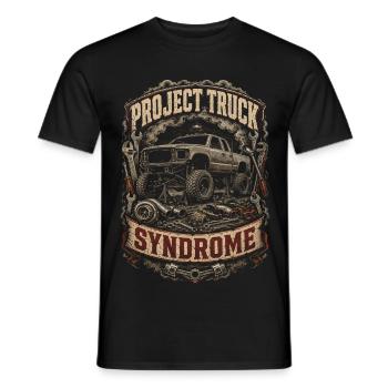 Rolling Coal Project Truck Syndrome - Men's T-Shirt - black - Front - AI Model Male 178 light (178cm)
