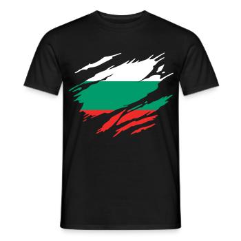 Bulgaria Bulgarian Flag - Men's T-Shirt - black - Front - AI Model Male 178 light (178cm)