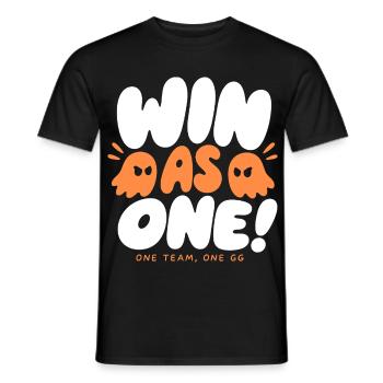 Gagner en tant qu’équipe de jeu unique - T-shirt homme - noir - Devant - AI Model Male 178 light (178cm)