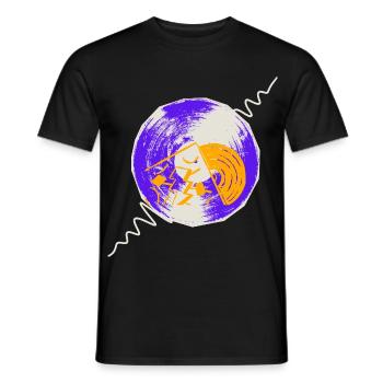 vinyl records - Men's T-Shirt - black - Front - AI Model Male 178 light (178cm)