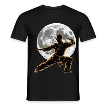 Tai Chi Zen Meditation – Chi Qigong Training - Men's T-Shirt - black - Front - AI Model Male 178 light (178cm)