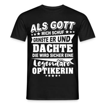 Optikerin - Männer T-Shirt - Schwarz - Vorne - AI Model Male 178 light (178cm)
