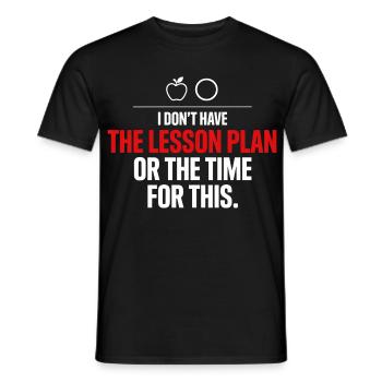 Pas le temps pour le graphique du plan de cours - T-shirt homme - noir - Devant - AI Model Male 178 light (178cm)