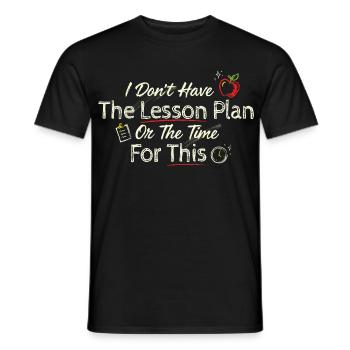 Pas d’humour de classe sans plan de cours - T-shirt homme - noir - Devant - AI Model Male 178 light (178cm)