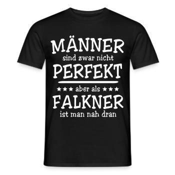 Falkner Männer - Männer T-Shirt - Schwarz - Vorne - AI Model Male 178 light (178cm)