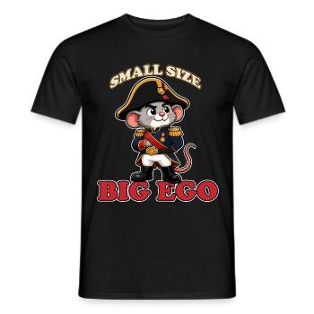 Small Size Big Ego Funny Napoleon Bonaparte Mouse - Men's T-Shirt - black - Front - AI Model Male 178 light (178cm)