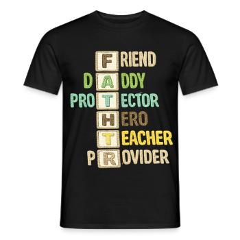 Father's Day - Men's T-Shirt - black - Front - AI Model Male 178 light (178cm)