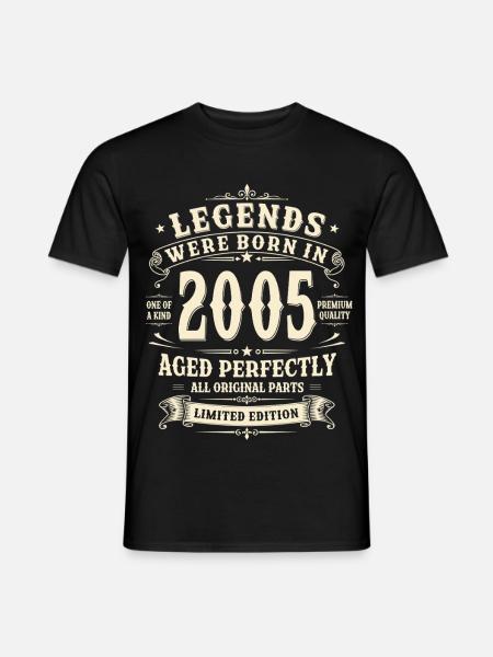 21. Geburtstag Geschenk 2005 Mann Vintage Retro - Männer T-Shirt - Schwarz