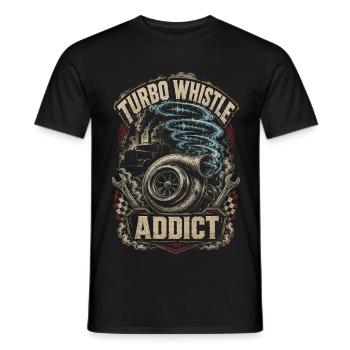 Rolling Coal Turbo Whistle - Men's T-Shirt - black - Front - AI Model Male 178 light (178cm)