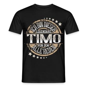 Timo - Männer T-Shirt - Schwarz - Vorne - AI Model Male 178 light (178cm)