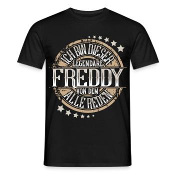 Freddy - Männer T-Shirt - Schwarz - Vorne - AI Model Male 178 light (178cm)