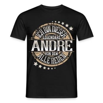 Andre - Männer T-Shirt - Schwarz - Vorne - AI Model Male 178 light (178cm)