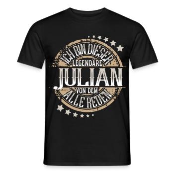 Julian - Männer T-Shirt - Schwarz - Vorne - AI Model Male 178 light (178cm)