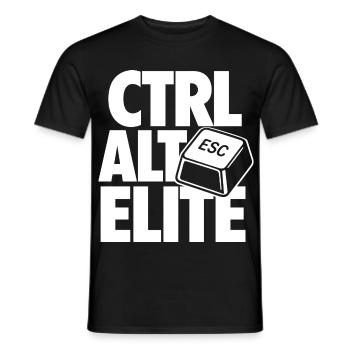 Ctrl Alt Elite Programmer - Men's T-Shirt - black - Front - AI Model Male 178 light (178cm)