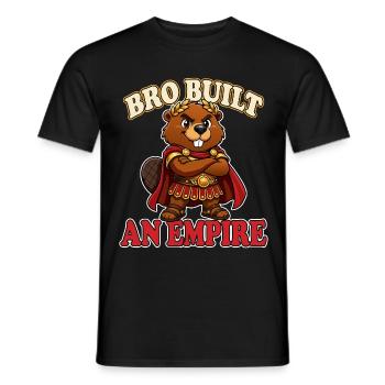 Bro Built an Empire Funny Roman Beaver Meme - Men's T-Shirt - black - Front - AI Model Male 178 light (178cm)