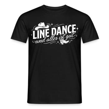 La danse en ligne et tout va bien - T-shirt homme - noir - Devant - AI Model Male 178 light (178cm)