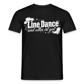 Line Dance: Alles ist gut - Männer T-Shirt - Schwarz - Vorne - AI Model Male 178 light (178cm)