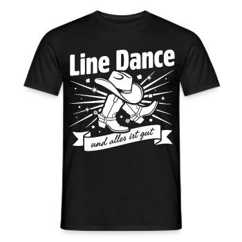 Line Dance Cowboy Boots - Männer T-Shirt - Schwarz - Vorne - AI Model Male 178 light (178cm)