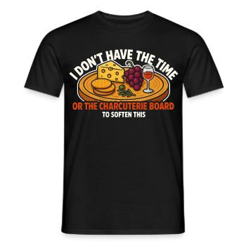 Time Crunched Charcuterie - Men's T-Shirt - black - Front - AI Model Male 178 light (178cm)
