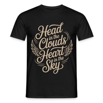 Pilote privé Head In The Clouds aime l’aviation - T-shirt homme - noir - Devant - AI Model Male 178 light (178cm)