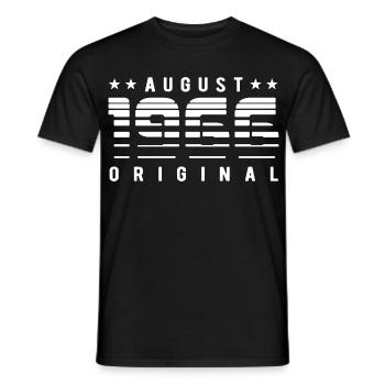 Édition Originale Limitée Août 1966 Anniversaire - T-shirt homme - noir - Devant - AI Model Male 178 light (178cm)