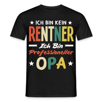 Professioneller Opa Rentner - Männer T-Shirt - Schwarz - Vorne - AI Model Male 178 light (178cm)