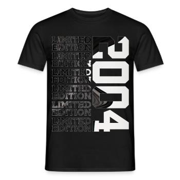 22 YEARS OLD LIMITED EDITION 2004 22ND BIRTHDAY - Men's T-Shirt - black - Front - AI Model Male 178 light (178cm)