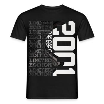 25 ANS ÉDITION LIMITÉE 2001 25E ANNIVERSAIRE - T-shirt homme - noir - Devant - AI Model Male 178 light (178cm)