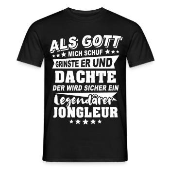 Jongleur - Männer T-Shirt - Schwarz - Vorne - AI Model Male 178 light (178cm)