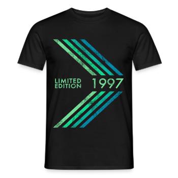 1997 Limited Edition Birthday Man Woman Sport - Men's T-Shirt - black - Front - AI Model Male 178 light (178cm)