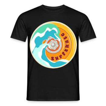 Surfskate Lover - T-shirt homme - noir - Devant - AI Model Male 178 light (178cm)