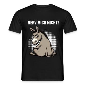 Nerv Mich Nicht Esel Eselchen Eselhalter Muli  - Männer T-Shirt - Schwarz - Vorne - AI Model Male 178 light (178cm)