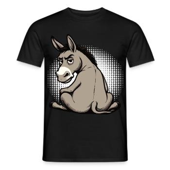 Esel Eselchen Eselhalter Muli Langohresel Muli - Männer T-Shirt - Schwarz - Vorne - AI Model Male 178 light (178cm)