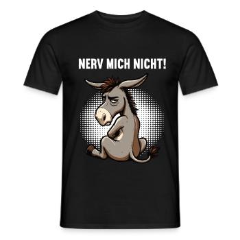Nerv Mich Nicht Esel Eselchen Eselhalter Muli  - Männer T-Shirt - Schwarz - Vorne - AI Model Male 178 light (178cm)