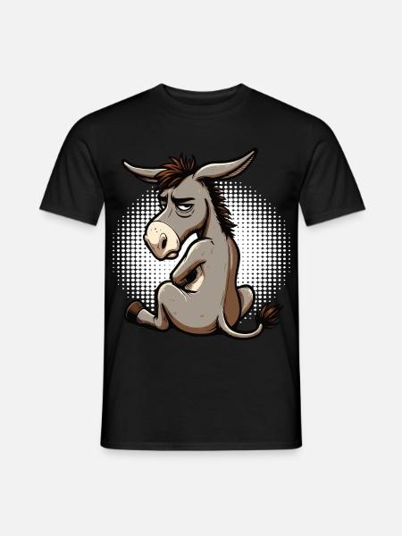 Esel Eselchen Eselhalter Muli Langohresel Muli - Männer T-Shirt - Schwarz
