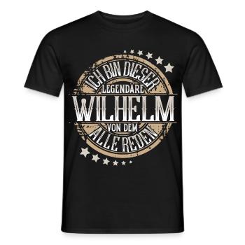 Wilhelm - Männer T-Shirt - Schwarz - Vorne - AI Model Male 178 light (178cm)