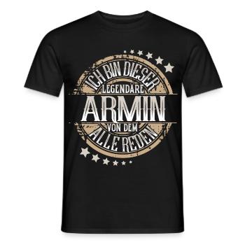 Armin - Männer T-Shirt - Schwarz - Vorne - AI Model Male 178 light (178cm)