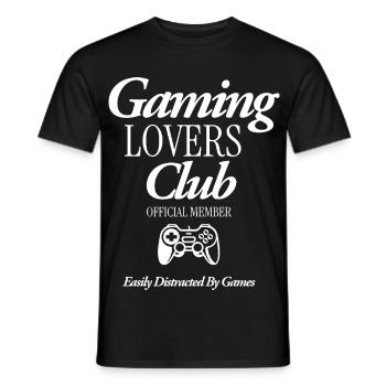 Gaming Lovers Club - Männer T-Shirt - Schwarz - Vorne - AI Model Male 178 light (178cm)