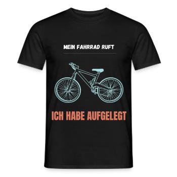 Mein Fahrrad ruft aufgelegt - Männer T-Shirt - Schwarz - Vorne - AI Model Male 178 light (178cm)